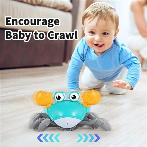 Escape Crawling Crab,Tummy Time Baby Toys,Sensing Interactive Walking DancingToy - Picture 4 of 6